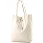 Modamoda T163 Shopper, tas, van leer, groot, met binnenvak, Large