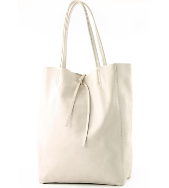 Modamoda T163 Shopper, tas, van leer, groot, met binnenvak, Large