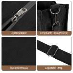 Corduroy schoudertas voor dames met ritssluiting, casual, esthetische handtas, schoudertas, tote crossbody tas, afneembare schouderriem, shopper voor school, werk, dagelijks gebrui