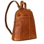 'Olivia' City Rugzak Dames Lederen Dagrugzak kleine lederen rugzak handtas om uit te gaan voor 9,7 inch iPads en 10,1 inch tabletten echt leder, Kleur:brandy - bruin
