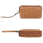 'Kenneth' Herenhandtas Leder Kleine Vintage Travel Organiser XXL Polstas Herenhandtas reisfeestelijke heren handtas echt leer, Kleur:taranto - bruin