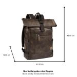 Laos schoudertas voor heren, messenger bag, groot, bruin, 40 EU, 000441