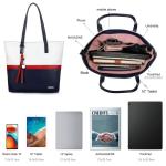 dames handtas meerkleurig gestreept schoudertas Shopper (marineblauw)