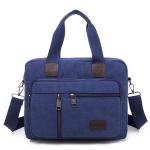 CHDWEY Umhängetaschen für Herren Männer Umhängetaschen for Leinwand Große Kapazität Männer Crossbody Tasche Freizeit Einkaufstasche Reise Handtasche(Blue)
