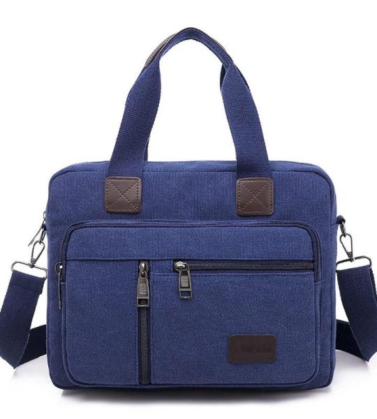 CHDWEY Umhängetaschen für Herren Männer Umhängetaschen for Leinwand Große Kapazität Männer Crossbody Tasche Freizeit Einkaufstasche Reise Handtasche(Blue)