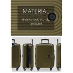 HAUPTSTADTKOFFER Midden grote harde koffer, TSA, 4 wielen, check-in bagage met 8 cm volumevergroting, 77 cm, 130 liter, grafiet, Avocado., koffer