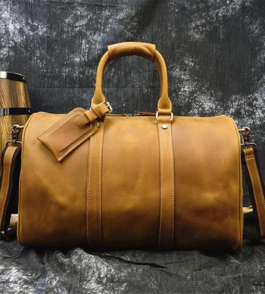 Retro herenhandtas, grote capaciteit, reistas, bagagetas, schoudertas, diagonale tas, herentas (C 22 x 45 x 27 cm)