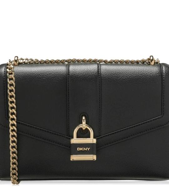 DKNY Dames Ella Draagtas Handtas Zwart One Size, Zwartgoud