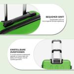 BEIBYE Koffer met harde schaal, trolley, rolkoffer, reiskoffer, veiligheid, cijferslot, dubbele wielen, ABS-materiaal, handbagage, 4 wielen, M-L-XL-set, olijfgroen