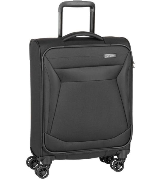 Travelite Set met 4 wielen, zachte schaal, maten L/M/S, serie Chios trolley, zwart, Zachte hand trolley met 4 wielen