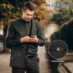 BAIGIO Schoudertas heren schoudertas Oxford kleine herentas crossbody messenger tas met iPad-vak en verstelbare schouderriem, zwart-u, Hedendaags