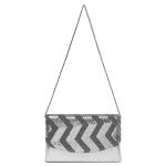 Mini Crossbody Tas Voor Vrouwen Clutch Chain Schoudertas Avondfeest Glanzende Pailletten, Zilver, Medium