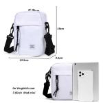 Schoudertas voor heren, kleine schoudertas voor heren, crossbody bag heren, waterdichte heren schoudertas van polyester, tas voor heren, geschikt voor outdoorsport en wandelen, zwa