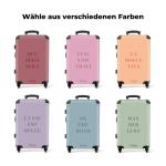 NoBoringSuitcases.com Handbagage, harde koffer met TSA-slot, voor volwassenen en vrouwen, trolley, reiskoffer, draagtas, rolkoffer, klein of middelgroot, 15 driedelige citaten, kof