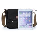 30624 Vintage Canvas Messenger Bag Heren Schoudertas, houtskool