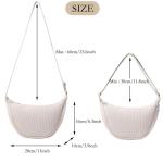Schoudertas voor dames, stijlvol, nylon crossbody bag voor dames, halve maan tas, schoudertas met schouderriem instelbaar, Y2K heuptas voor elke gelegenheid, groen, Eén maat, Scho