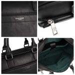 - Heren Grote Business Aktetas Handtas - 15 inch Laptoptas Notebooktas PU Leer - Briefcase Satchel Werk School - Veel Zakken Schoudertas Crossbodytas - Zwart
