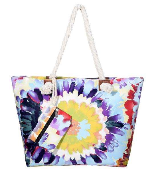 Grote waterafstotende strandtas met rits Aquarelle Life