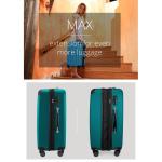 Hauptstadtkoffer Spree, koffer met harde schaal, trolley, rolkoffer, reiskoffer, kan breder worden gemaakt, TSA, 4 wielen, turquoise