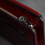 Leren Herenhandtas Clutch tas Heren Polstas Handgemaakt Italiaanse Volnerfleer, Rood