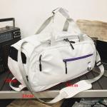 CHDWEY Umhängetaschen für Herren Sport Gym Handtasche for Frauen Fitness Schwimmen Training Tasche Weibliche Tanz Yoga Matt Tasche Reise Gepäck mit Schuhtasche(White)
