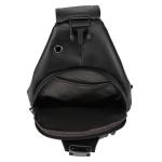 newsbirds Heren echt lederen borsttas schoudertas sport outdoor schoudertas wandelrugzak, zwart (9455), Retro