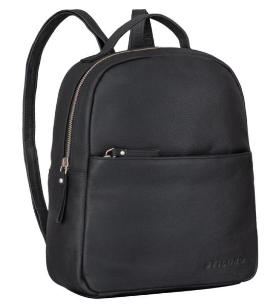 'Kayla' Rugzak Vintage Dames Leer Rugtzak Handtas Leren Rugtas voor Tablets Retro Backpack Uitgaan Shopping Vietsen Dagrugzak, Kleur:zwart
