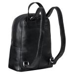 'Amira' Leren Rugzak Dames Vintage Kleine Daypack Tas Leer Handtas voor 10.1 Inch iPad Tablet Damesrugzak voor Stad Uitgaan Winkelen Dagrugzak, Kleur:zwart