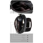 Hjkiopc Schoudertas heren schoudertas crossbody mobiele telefoon tas messenger bag herentas shulder bag lederen borstzak, zwart, Retro