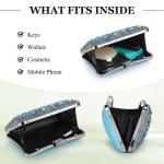 Strass avondtas dames clutch handtas diamant glinsterende schoudertas voor bruiloftsfeest portemonnee, F-blauw, Elegant