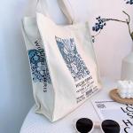 Draagtas, Draagtassen Dames, Boodschappentas, Schoudertas Stoffen Tas, Katoenen Tas, Jute Tas, Met Vintage Print, Canvas Tote Bag om te winkelen School