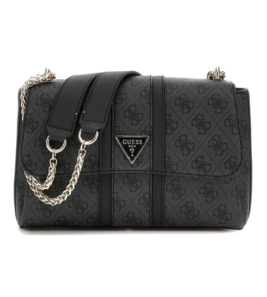Noreen Logo Convertible Crossbody Flap Coal Logo