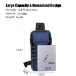 FANDARE Diefstalbeveiliging, borsttas, slingrugzak, casual dagrugzak met USB, voor heren en dames, schoudertas, voor outdoor, sport, wandelen, fietsen, reizen, waterdicht polyester