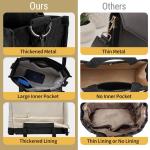 Corduroy schoudertas voor dames met ritssluiting, casual, esthetische handtas, schoudertas, tote crossbody tas, afneembare schouderriem, shopper voor school, werk, dagelijks gebrui