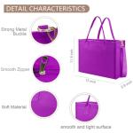 Canvas dode tas, grote schoudertas, hobo-tas, crossbody tas, reistas, handtas, alles met brede riem, paars, Large