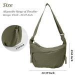 Halve maan schoudertas voor dames en heren, halve maanvormige sling crossbody tassen met verstelbare riem voor dagelijks casual reizen
