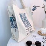 Draagtas, Draagtassen Dames, Boodschappentas, Schoudertas Stoffen Tas, Katoenen Tas, Jute Tas, Met Vintage Print, Canvas Tote Bag om te winkelen School