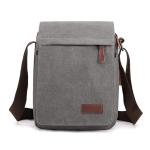CHDWEY Umhängetaschen für Herren Leinwand Umhängetasche for Männer Tragbare Kurzstrecken Messenger Bag Multifunktionale Reisebrieftasche und Handtaschen Sack(Grijs)
