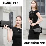 Dames fashion pailletten tas mini clutch kleine dames kettingtas schoudertas voor bruiloften, dates en verschillende gelegenheden, zwart