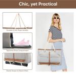 Vinstatin Grote strandtas voor dames, lichte, veelzijdige shopper met ritssluiting, waterdichte zwemtas, draagtas, saunatas, draagtas voor strand, reizen, familie, grijs
