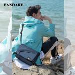 FANDARE Ultralichte schoudertas voor heren, schoudertas, hangtas, werktas, nylon messenger bag voor dagelijks gebruik, vrije tijd, werk, kantoor, reizen, school, waterdichte heren 