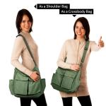 Tibroni Canvas Messenger Bag grote, casual vintage tote bag esthetiek, crossbody tas met meerdere zakken, schoudertas heren met grote capaciteit, voor reizen, werk, school, winkele