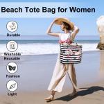 grote strandtas met ritssluiting, voor dames, waterdichte schoudertas, draagtas, shopper, ondoordringbaar voor zand, met ritssluiting, zwembad, fitness, familie-reistas, Utility
