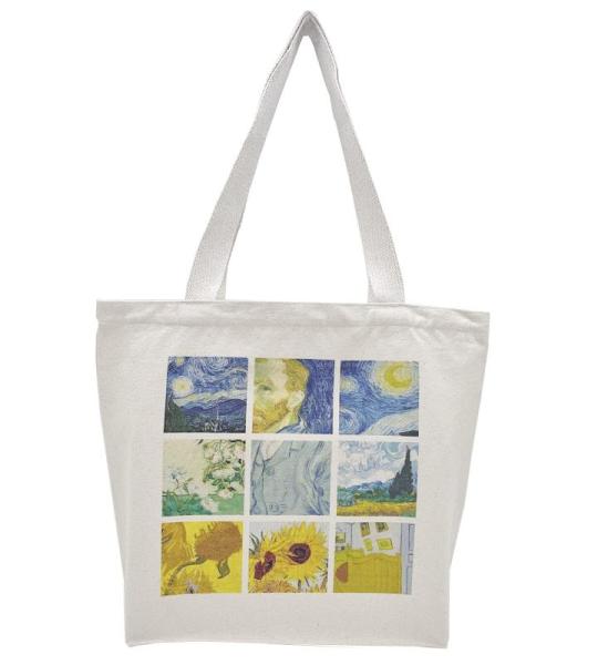 Draagtas, Dames, Boodschappentas, Schoudertas Stoffen Tas, Katoenen Tas, Jute Tas, Met Vintage Print, Canvas Tote Bag om te winkelen School