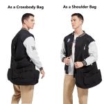 Tibroni Canvas Messenger Bag groot, casual, vintage, esthetisch, crossbody tas met meerdere zakken, schoudertas voor heren met grote capaciteit, voor reizen, werk, school, winkelen