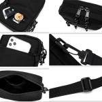 Crossbody tas voor mobiele telefoon, waterdichte borsttas met ritssluiting, kleine schoudertas voor heren, anti-diefstal schoudertas, voor dagelijks gebruik, reizen, enz, zwart, He