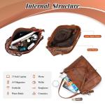 BAIGIO 2-delige handtas dames schoudertas grote shopper tassen PU lederen schoudertas draagtas hengseltas geschenk tas tas set met portemonnee ritssluiting voor kantoor winkelen re