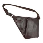 Buddy schoudertas leer 22 cm, koffie, 25x30x2, Schoudertas