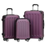 BEIBYE Harde koffer, trolleykoffer, rolkoffer, reiskoffer, handbagage, 4 wielen, M/L/XL, paars