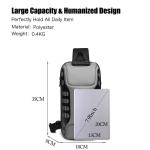 FANDARE Diefstalbeveiliging, borsttas, slingrugzak, casual dagrugzak met USB, voor heren en dames, schoudertas, voor outdoor, sport, wandelen, fietsen, reizen, waterdicht polyester